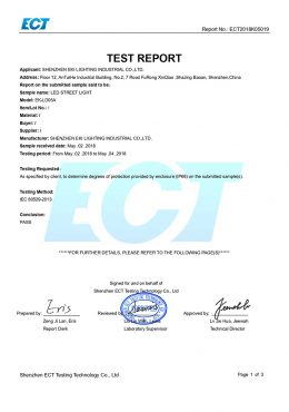 Certificat de PROVA EK IP66