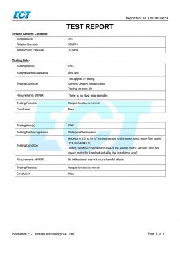 Certificat de PROVA EK IP66